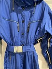 Vintage Bogner Ski Suit Women Size 8 Belted Hooded