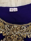 Handmade Embellished Purple Choli Blouse  Size 40 Gold Embroidery  India Small
