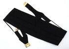 Hermes Paris Black 100  Silk Cummerbund  5  Tall  Adjustable Size 46