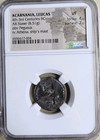 Acarnania Leucas Ar Stater 300 Bc Pegasus And Athena Coin - Certified Ngc Vf