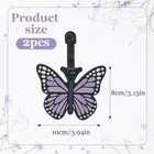 2pcs Durable Silicone Butterfly Luggage Tags  Cute Suitcase Identifiers 