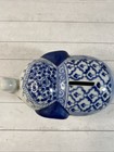 Blue And White Elephant Coin Bank Thailand Trunks Up