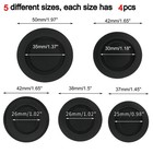 Unlorspy 20 Pcs 5 Sizes Piggy Bank Hole Plugs Rubber Saving Box Black 