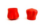  2  1  Red Vinyl Rubber Round End Cap Cover For Pipe Plastic Tube Hub Tubing 