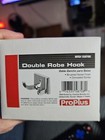 Proplus Double Robe Hook Brushed Nickel Bath Hardware Bathroom Accessory