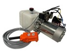 Hydraulic Pump For Dump Trailer  12 Volt Dc Power Unit Double Acting 8 Qt Tank
