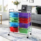 12 46 Gallon Plastic And Metal Drawer Chests  Multi-color