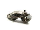 Armadillo Pin Textured Silver Tone