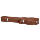 Brown Pu Leather For Lp Electric Guitar Hard Shell Case Latches Black Velvet