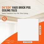 Ceiling Tiles Glue Up Pvc Foam 24  X 24  12pcs 48 Sq ft White Diy Home Decor