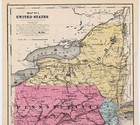 1853 Map  New York - New Jersey - Pennsylvania - Original  10x8 25 