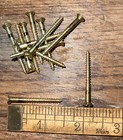  6 X 1-1 2 Wood Screws Slotted Flat Head Solid Brass Traditional Slotted Head