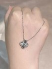 Van Cleef   Arpels Vintage Alhambra 18k White Gold Guilloche Motifs Necklace