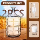 Ziliny 2 Pieces Glass Carboy Glass Water Jug With Drilled And Undrilled Silic   
