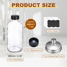 7oz 240ml Round Glass Bottles  White Sample Glass Bottle Empty Containers