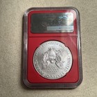 2017  1 Silver Eagle First Day Of Issue Ngc Ms-70  red Holder 