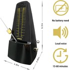 Mechanical Metronome For Piano Guitar Violin Drums Classic Black Music Tempo   