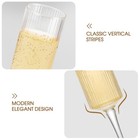 Inner Ribbed Champagne Flutes Set Of 2  8 45 Oz Glassware For Wedding Toasting