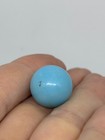 Vintage Akro Agate Peltier Art Glass Marble  6  Opaque Light Blue Turquoise Aqua