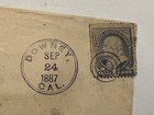 Fancy Cancel Double Ringed 1897 Downey Ca Cover Brownish Purple Postmark
