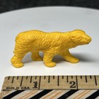 Vintage Molded Plastic Polar Bear Toy Figurine Yellow