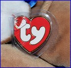 1996 Ty Pillow Pals - Bruiser - 14  Plush Stuffed Dog - New With Tags