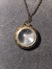 Mustard Seed In Quartz Sphere Pendant With 18  Chain Necklace