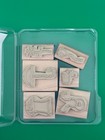 Stampin Up The Fine Print 6pc Rubber Stamp Set Retired Inspirational 2002