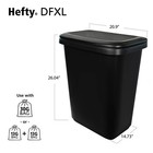 Kitchen Trash Can  20 4 Gallon  Plastic Dual Function Divided Garbage Bin  Black