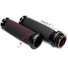1  Black Handlebar Hand Grips For Harley Touring Sportster Dyna Softail Chopper