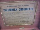 Bates Organ Mfg Columbian Orguinette Organette Working Roller Organ Music Box
