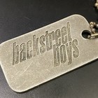 Vtg 1998 Backstreet Boys Bsb Dog Tag Chain 