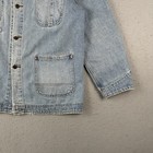 Vtg Polo Country Ralph Lauren Chore Jacket Men   s Medium Blue Distressed Workwear