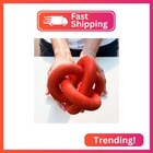 Wood Knot Chain Link Decor - 3 Link Boho Wooden Hand Carved Decorative Wooden Li