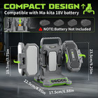 10000lm Cordless Led Work Light 4-panel Foldable For Makita 18v Battery Jobsite