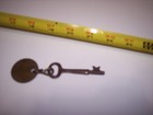 Vintage Hotel Motel Room Key Metal Fob   Skeleton Key  27     