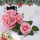25 Pcs Artificial Foam Roses With Stems Real Looking Roses For Wedding