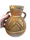 Pre Columbian Chancay Pottery Peru Handled Vessel Rounded Bottom   Bowl