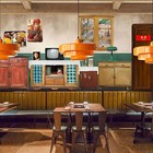 Mid Century Pendant Lamp Orange Danish Ceiling Pendant Light 3-layer Shade De   