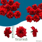 120 Pcs Artificial Silk Red Roses Head Fake Flower Diy Wedding Centerpiece