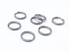 Honbay 200pcs 12mm Nickel Plated Metal Split Rings Crystal White Silver 
