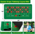 Roulette Wheel Game Set Include 16   Black Roulette Wheel 35  X 16  Rubber Table