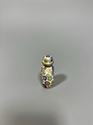 Chinese Antique Cloisonn   Round Flowers Motif Snuff Bottle  Marked
