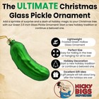 Old World Green Mini Glass Christmas Pickle Ornament German Tradition Tree Decor