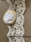 2 Yards Vintage Floral Lace Trim 2    Light Beige  Great For Sewing   Crafts