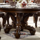 On Sale - Traditional Dining Room Brown Cherry Oak Round Table   Chairs Set Icby