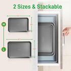 Nutrichef  2-pc  Professional Quality Kitchen Cooking Non-stick Bake Trays  Gray