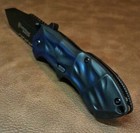 Smith   Wesson Black Ops Ultra Fast Assisted Opening Blue Tanto Pocket Knife 