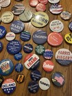 Vintage Lot Of 47 Political Campaign Patron Buttons Pinbacks Variety Of Sizes