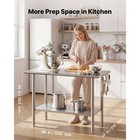 Uimoso Stainless Steel Work Table 48 60 72  Adjustable Shelf Commercial Kitchen